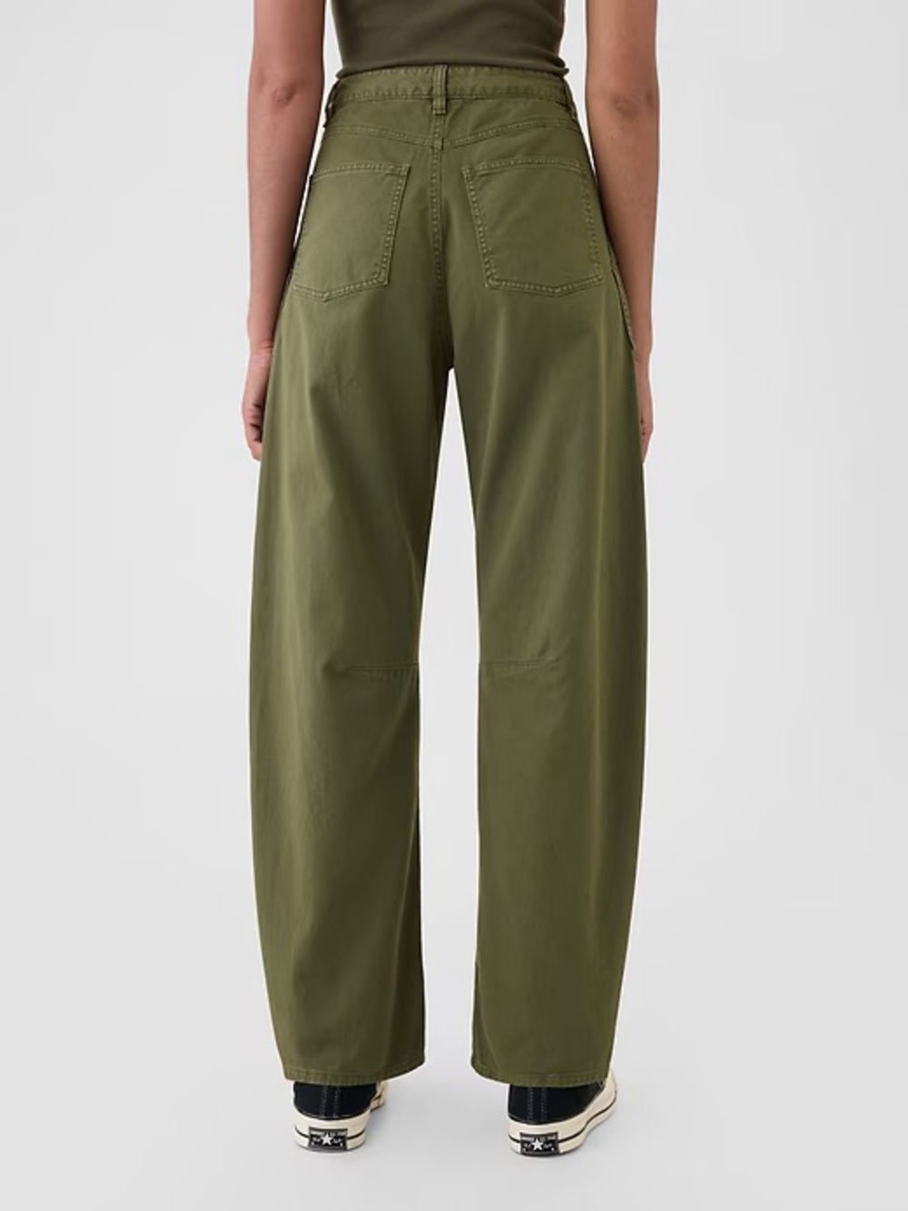 Gap Mid Rise Twill Barrel Pants - Picture 3 of 9